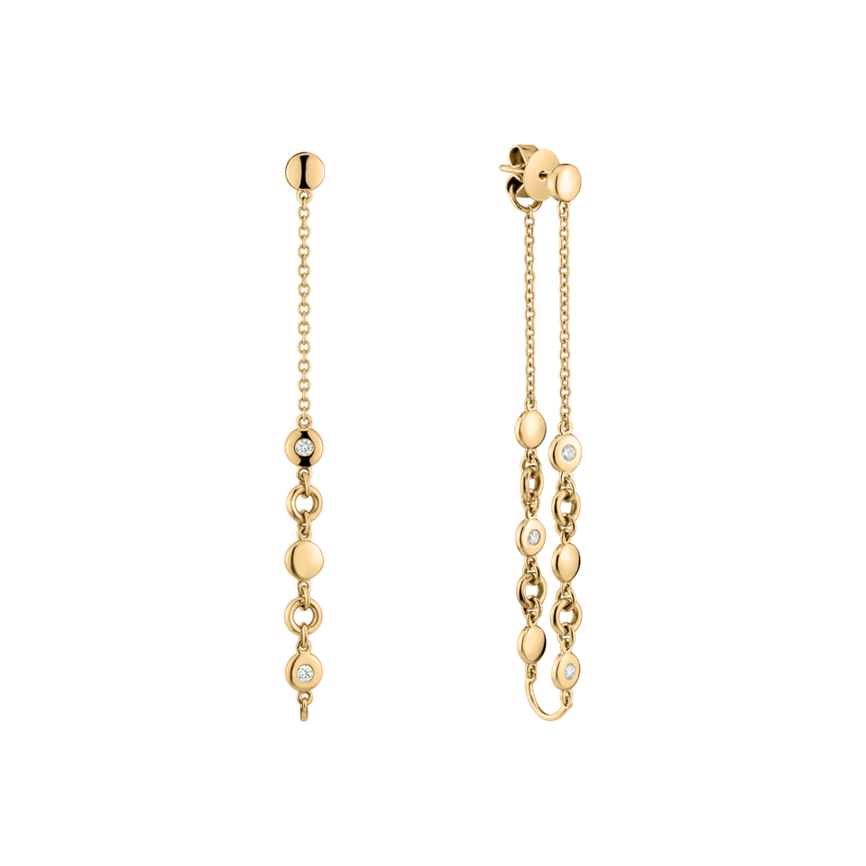 Náušnice s diamantmi Endless Waterfall