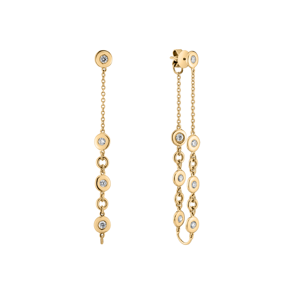 Náušnice s diamantmi Endless Waterfall