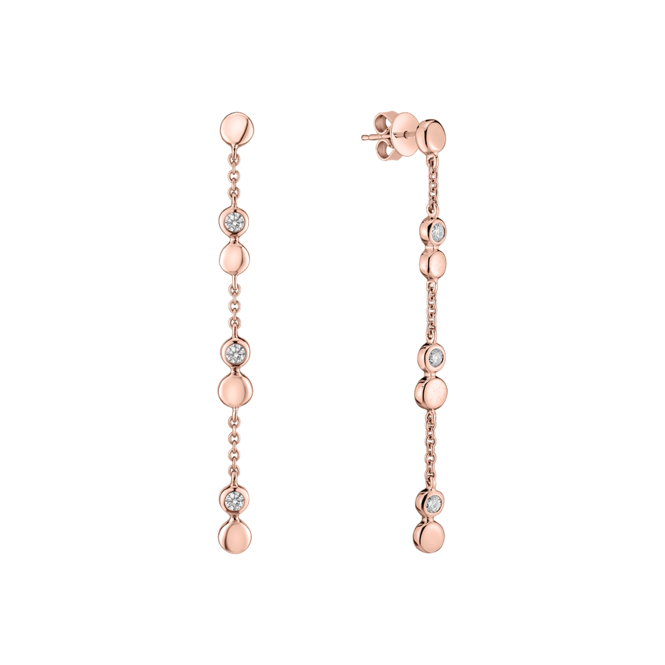 Náušnice s diamantmi Charming Waterfall