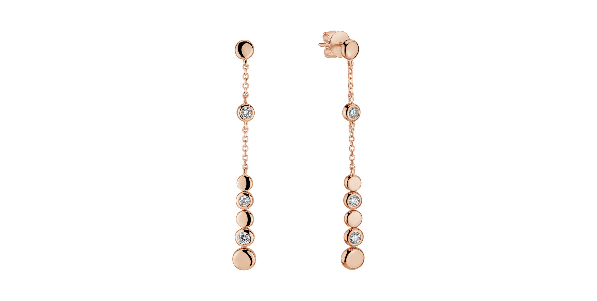 Náušnice s diamantmi Moonshine Waterfall