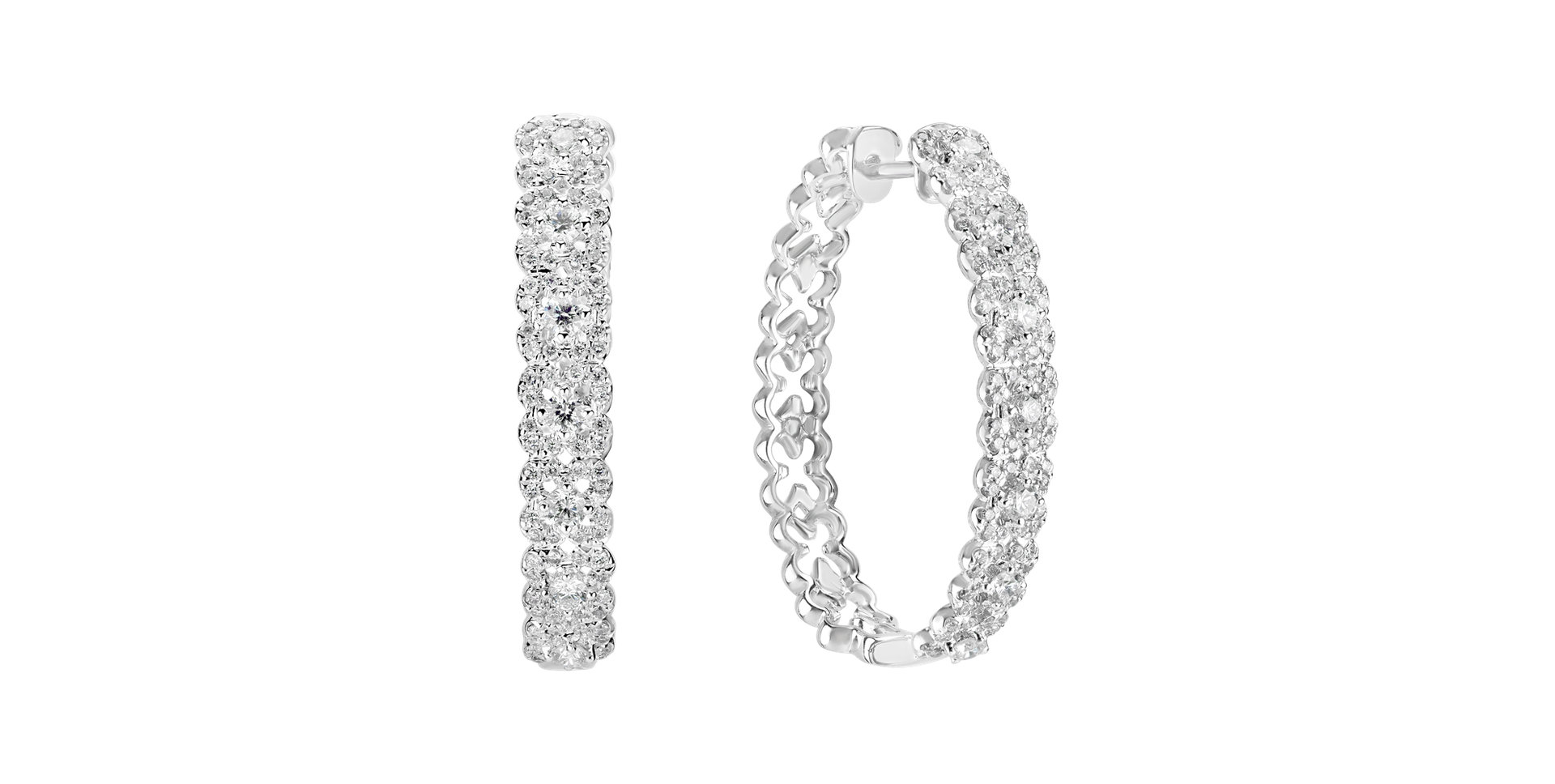 Náušnice s diamantmi Monarch Circle