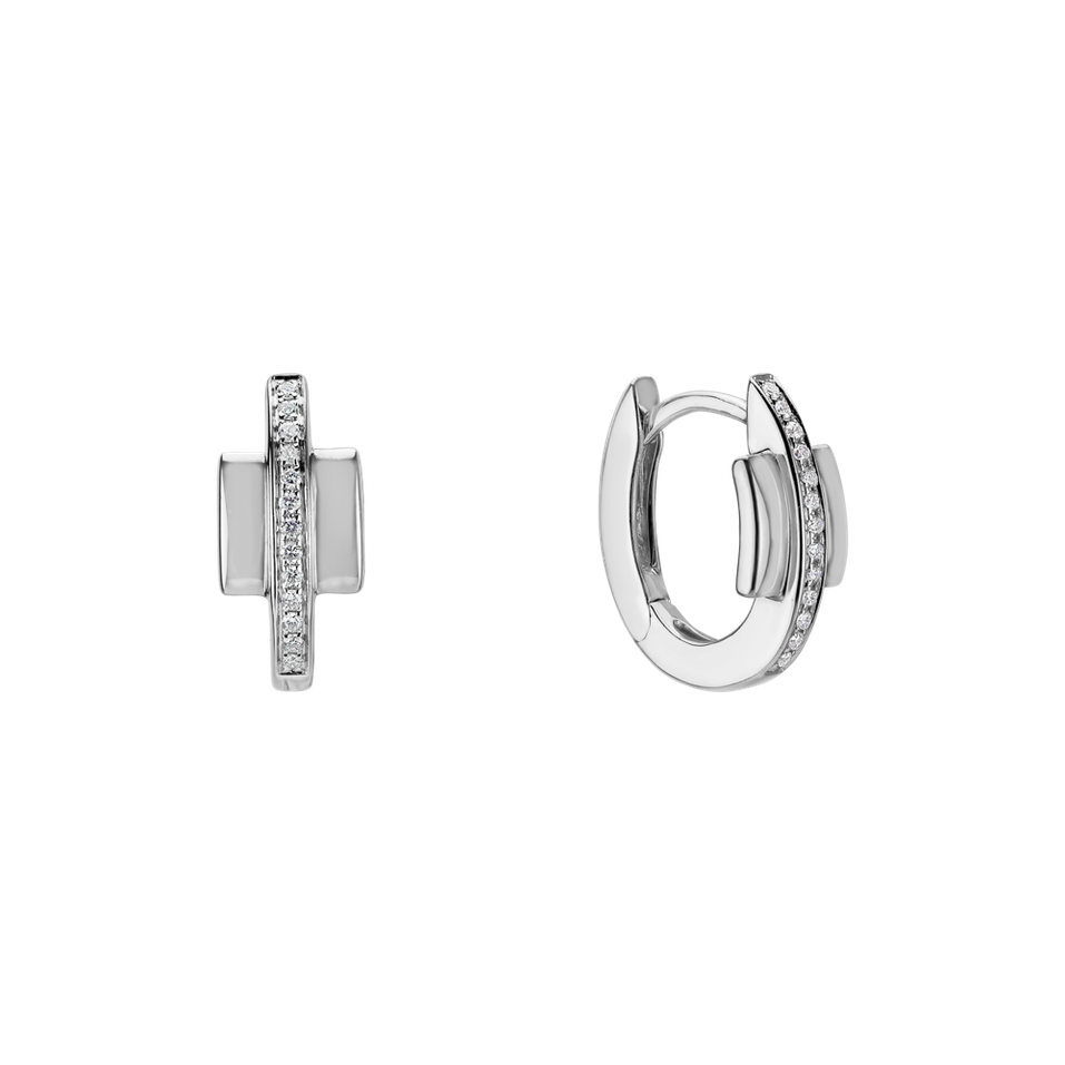 Náušnice s diamantmi Midnight Streamer