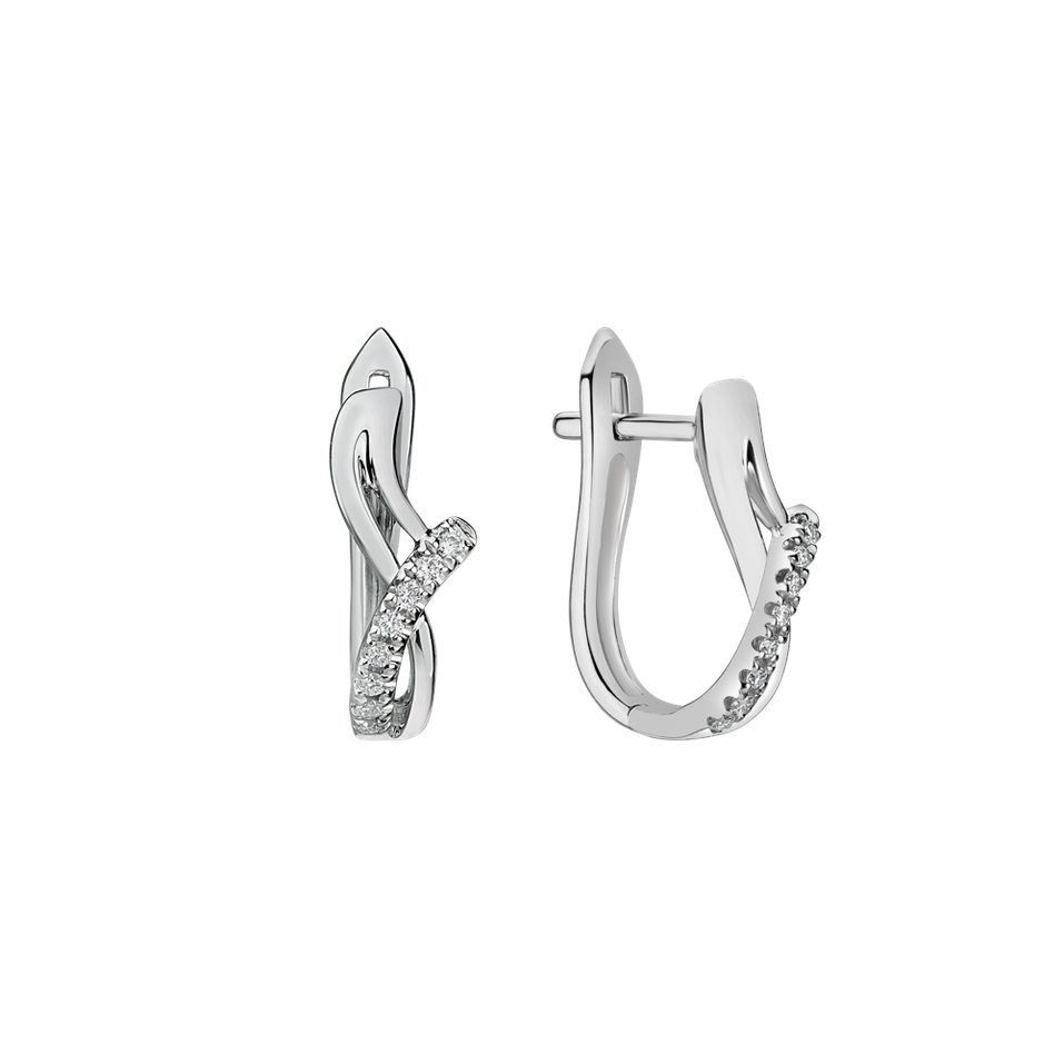 Náušnice s diamantmi Elegant Line