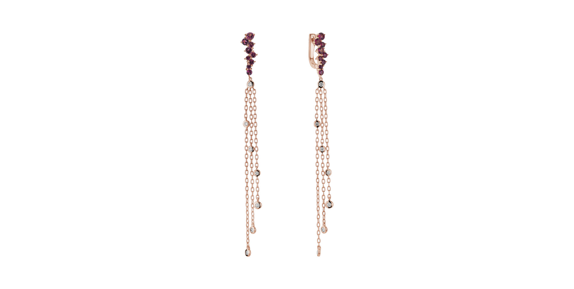 Náušnice s diamantmi a turmalínom Sultan Fairytale