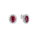 Náušnice s rubínom a diamantmi Princess Sparkle3