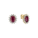 Náušnice s rubínom a diamantmi Princess Sparkle3