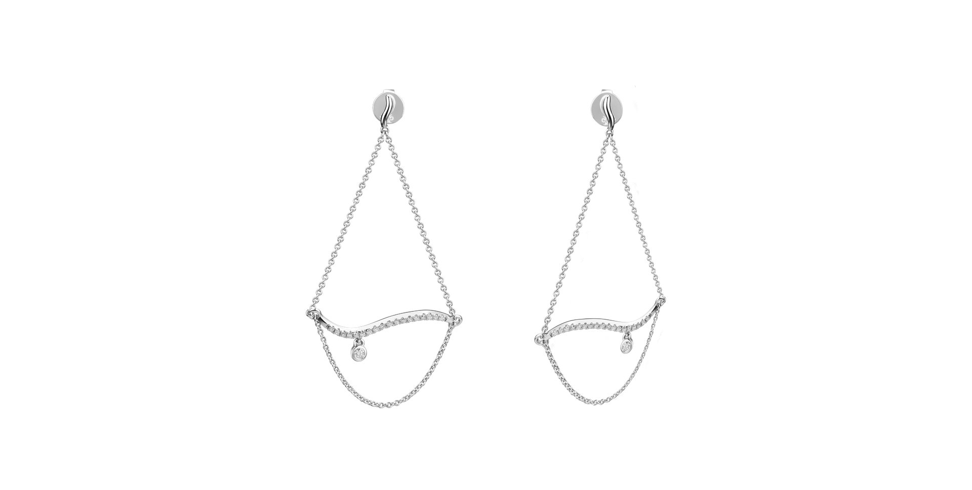 Náušnice s diamantmi Oriental Princess