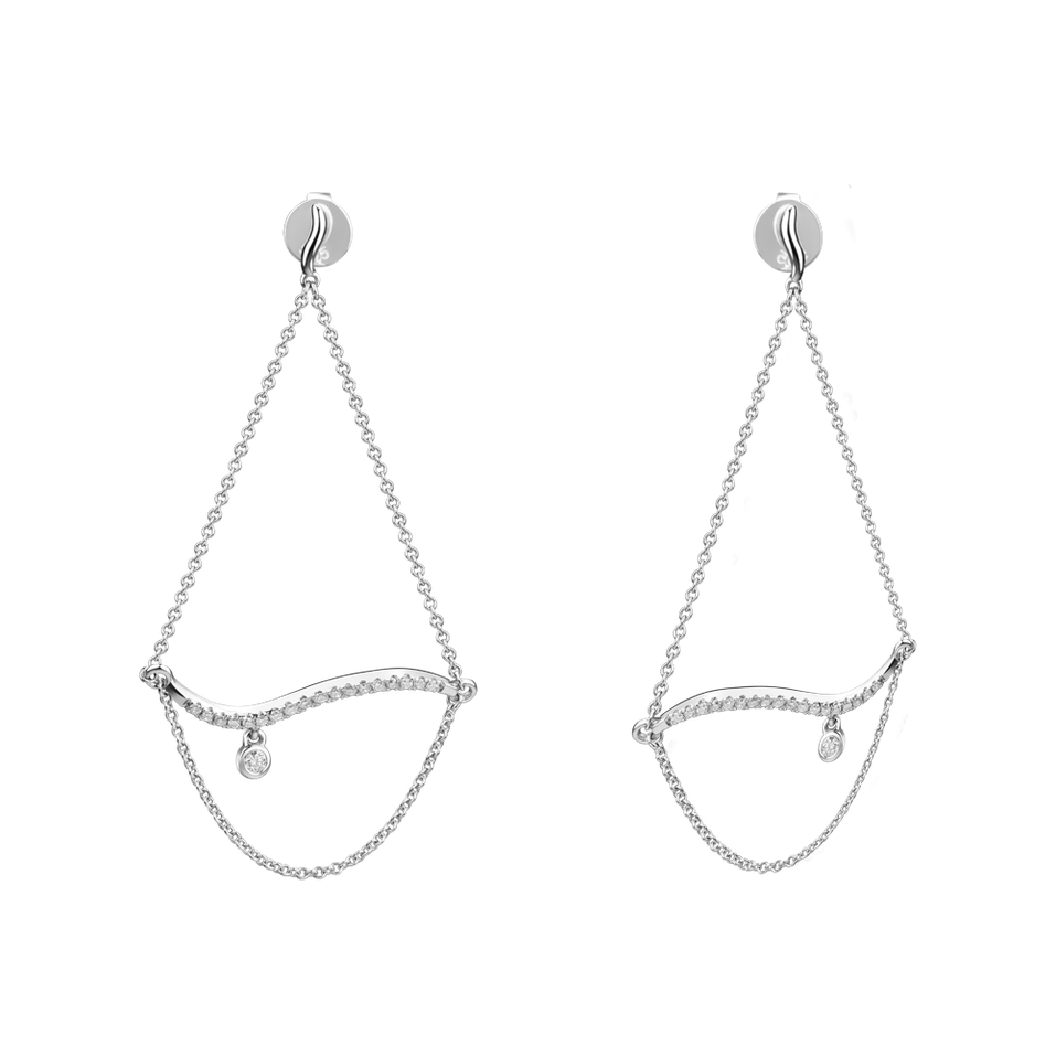 Náušnice s diamantmi Oriental Princess