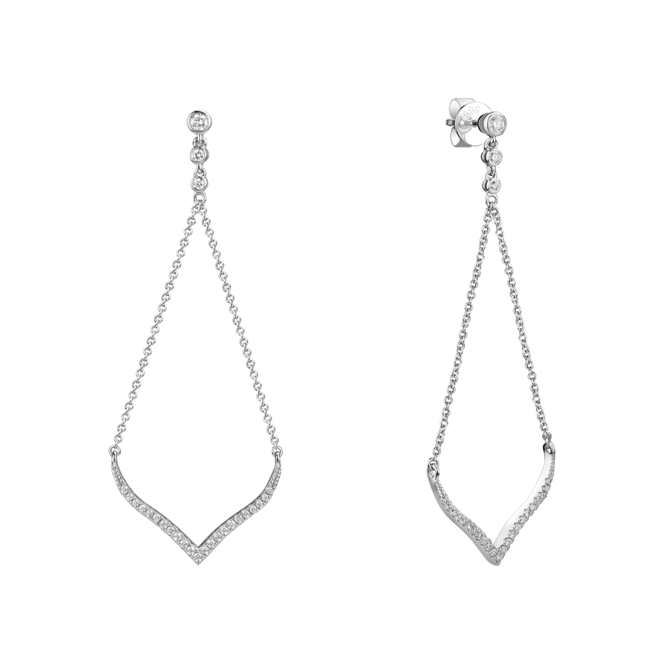 Náušnice s diamantmi Virgin Waterfall
