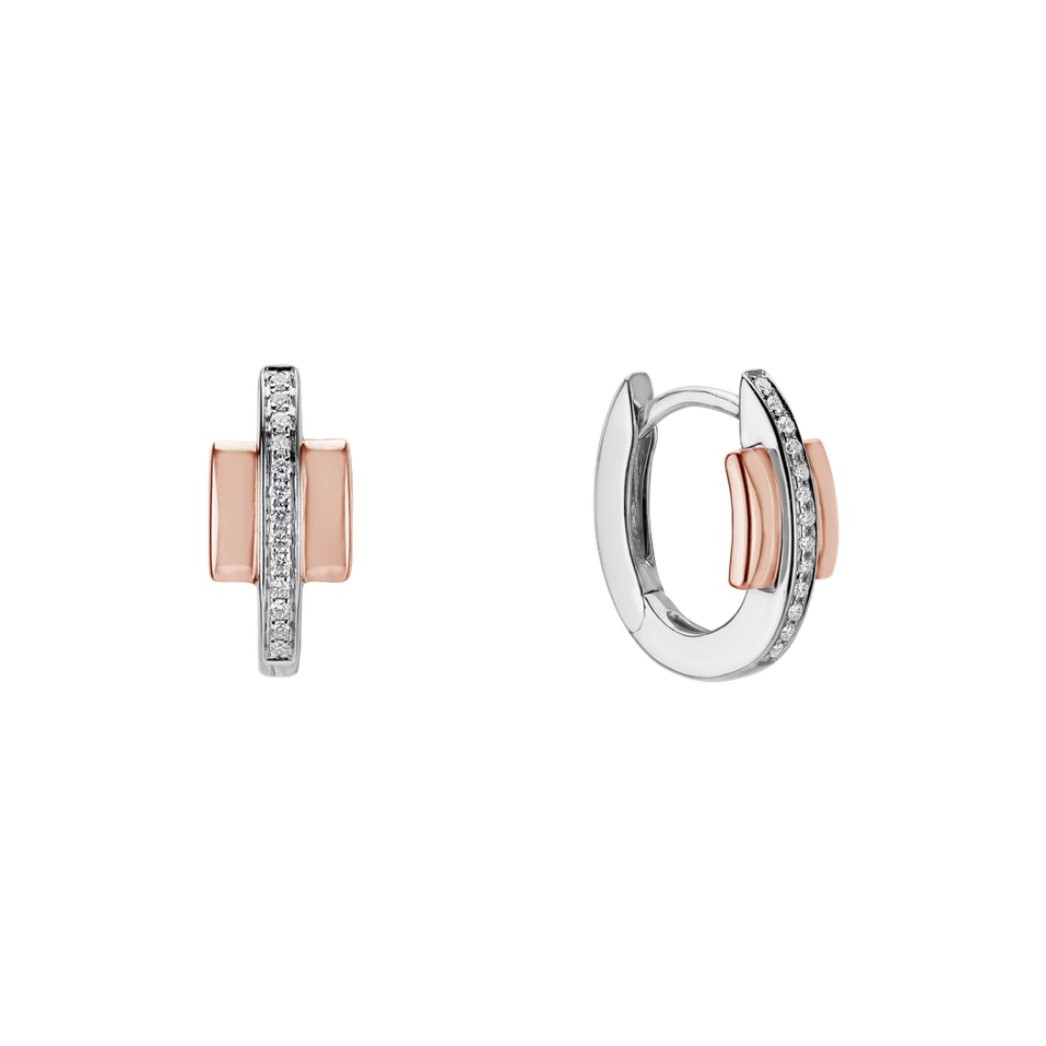 Náušnice s diamantmi Midnight Streamer