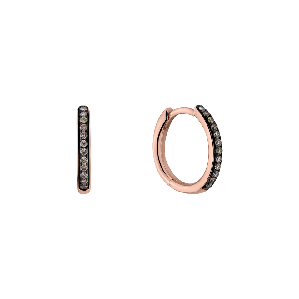 Náušnice s čiernymi diamantmi Moon Opium