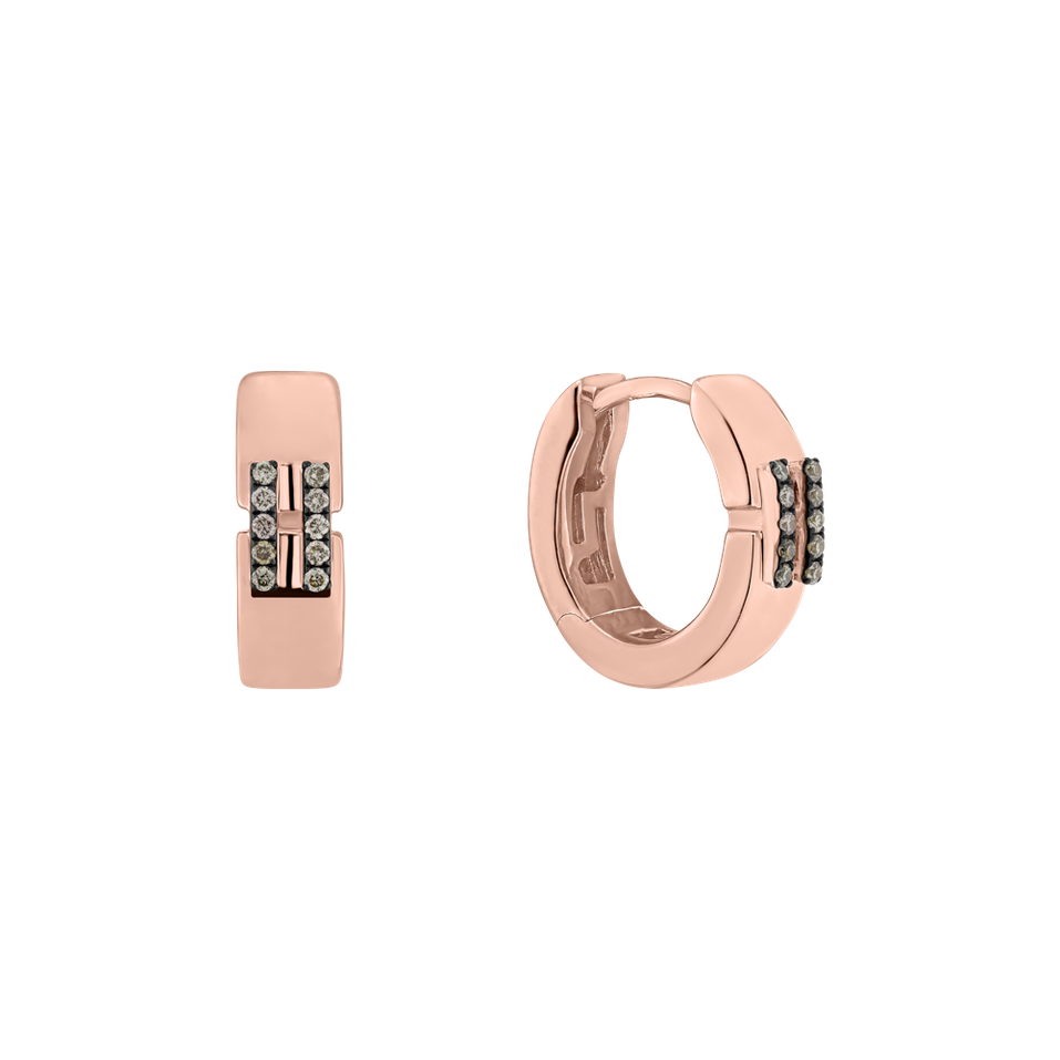 Náušnice s hnedými diamantmi Lady Gleam