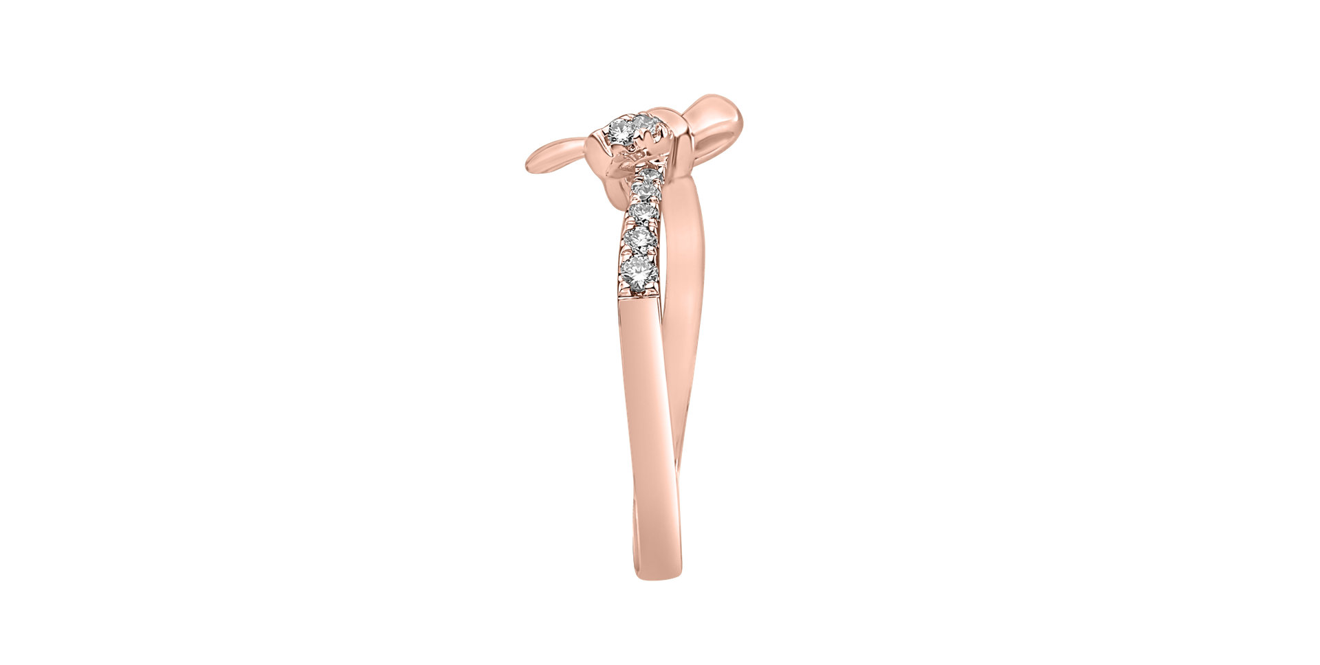 Prsteň s diamantmi Shiny Ribbon