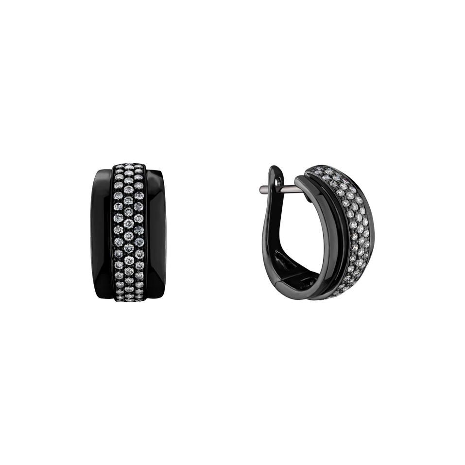 Náušnice s diamantmi Snowfire