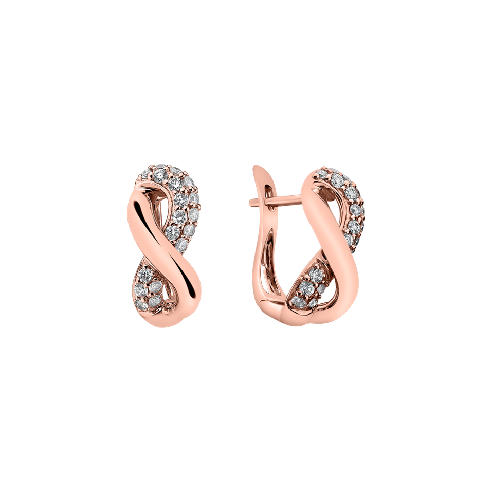 Náušnice s diamantmi Moon Infinity