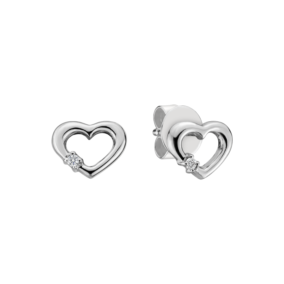 Náušnice s diamantom Simply Love