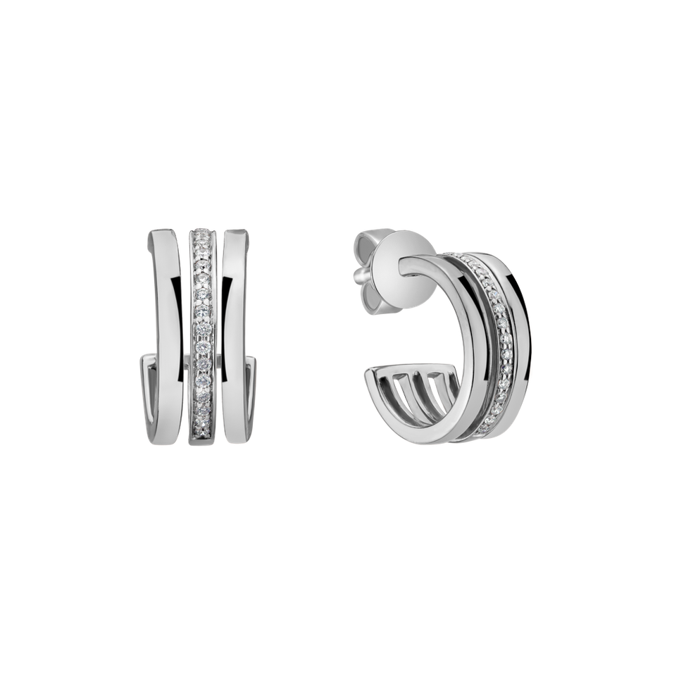 Náušnice s diamantmi Parallel Glow