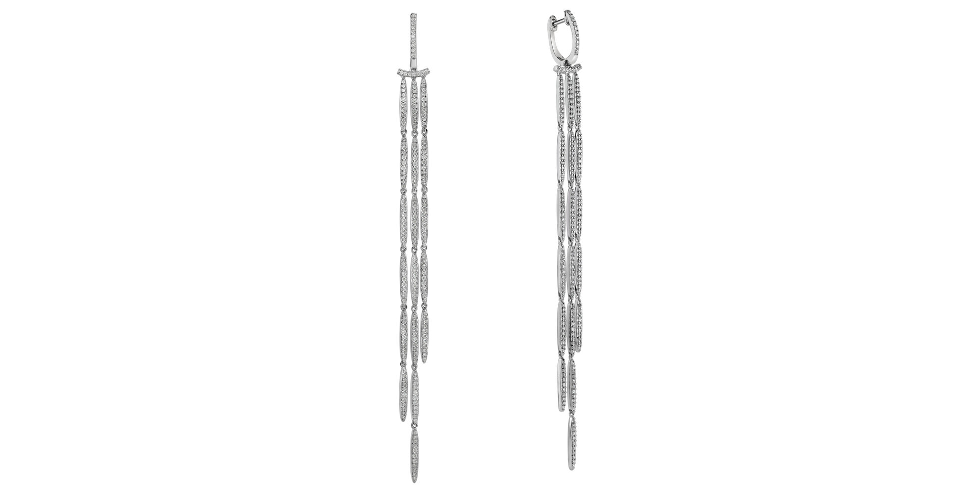 Náušnice s diamantmi Splendid Waterfall