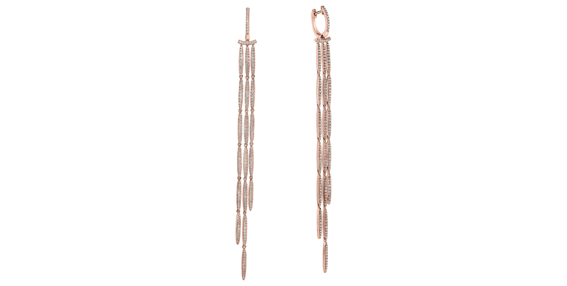 Náušnice s diamantmi Splendid Waterfall