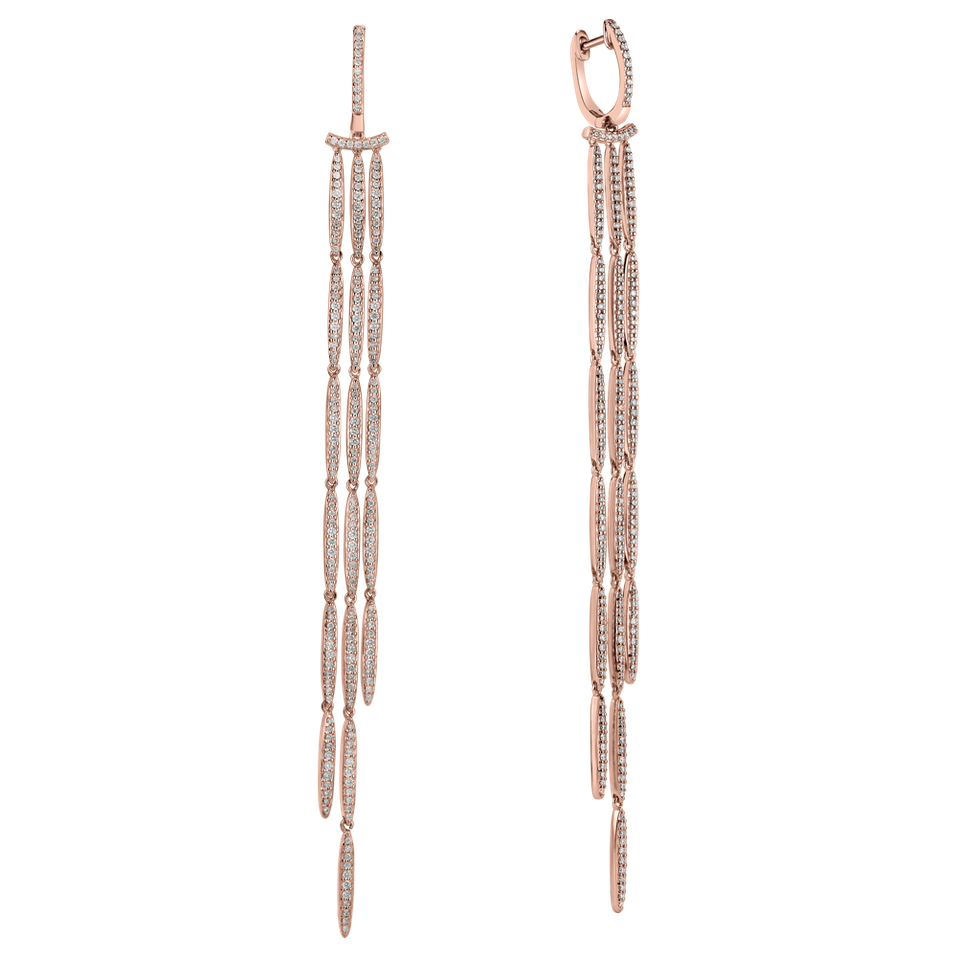 Náušnice s diamantmi Splendid Waterfall