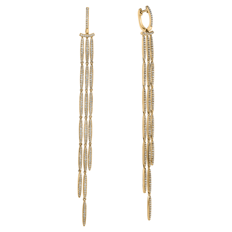 Náušnice s diamantmi Splendid Waterfall