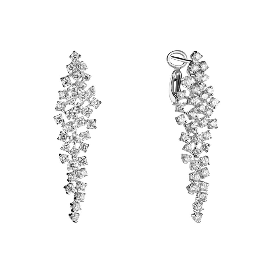 Náušnice s diamantmi Sparkling Waterfall