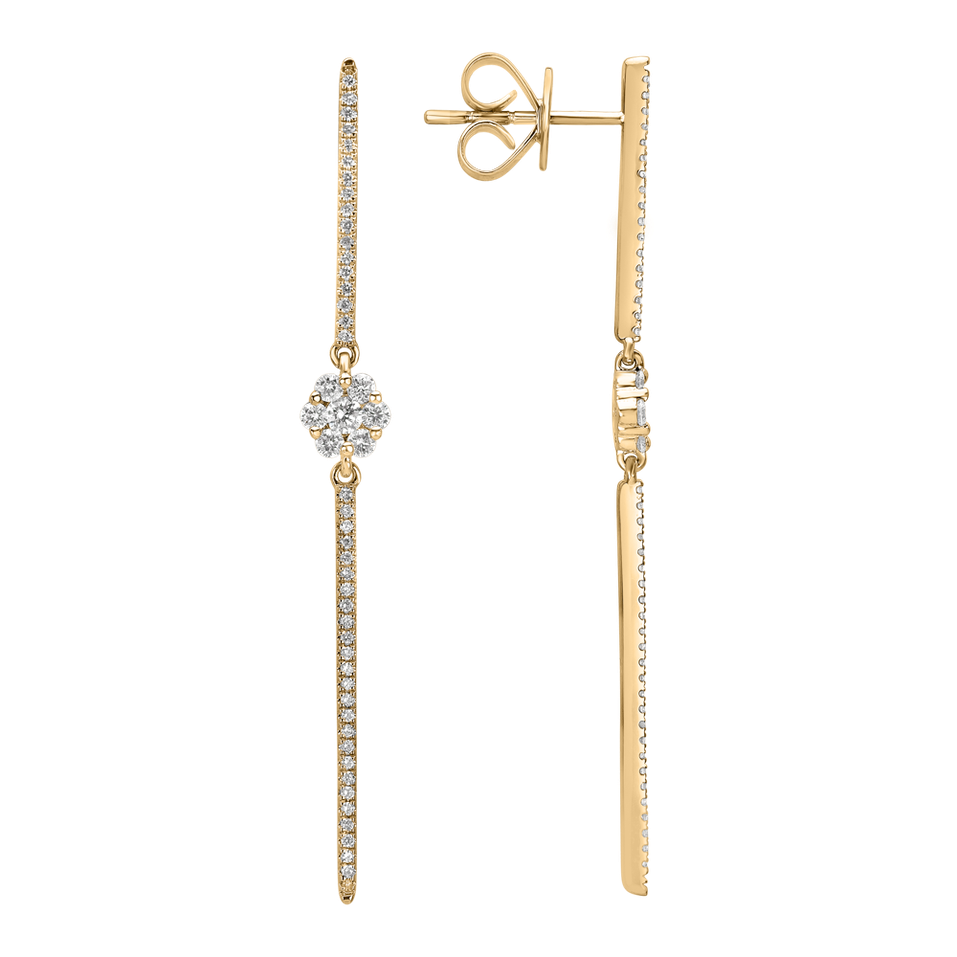 Náušnice s diamantmi Diamond Waterfall