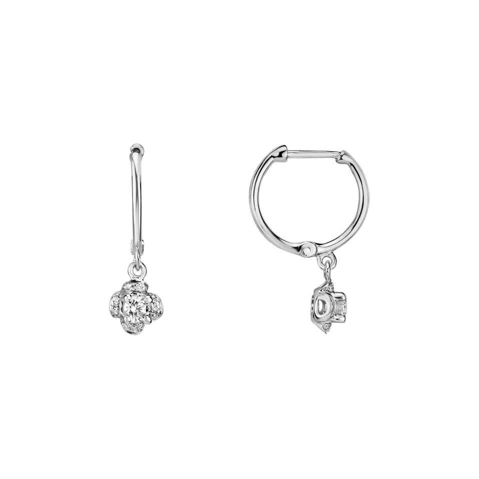 Náušnice s diamantmi Brilliant Petals