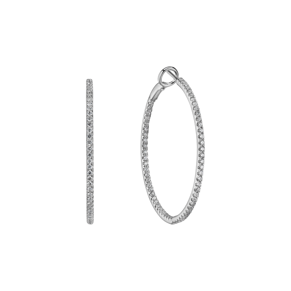 Náušnice s diamantmi Mean Blizzard