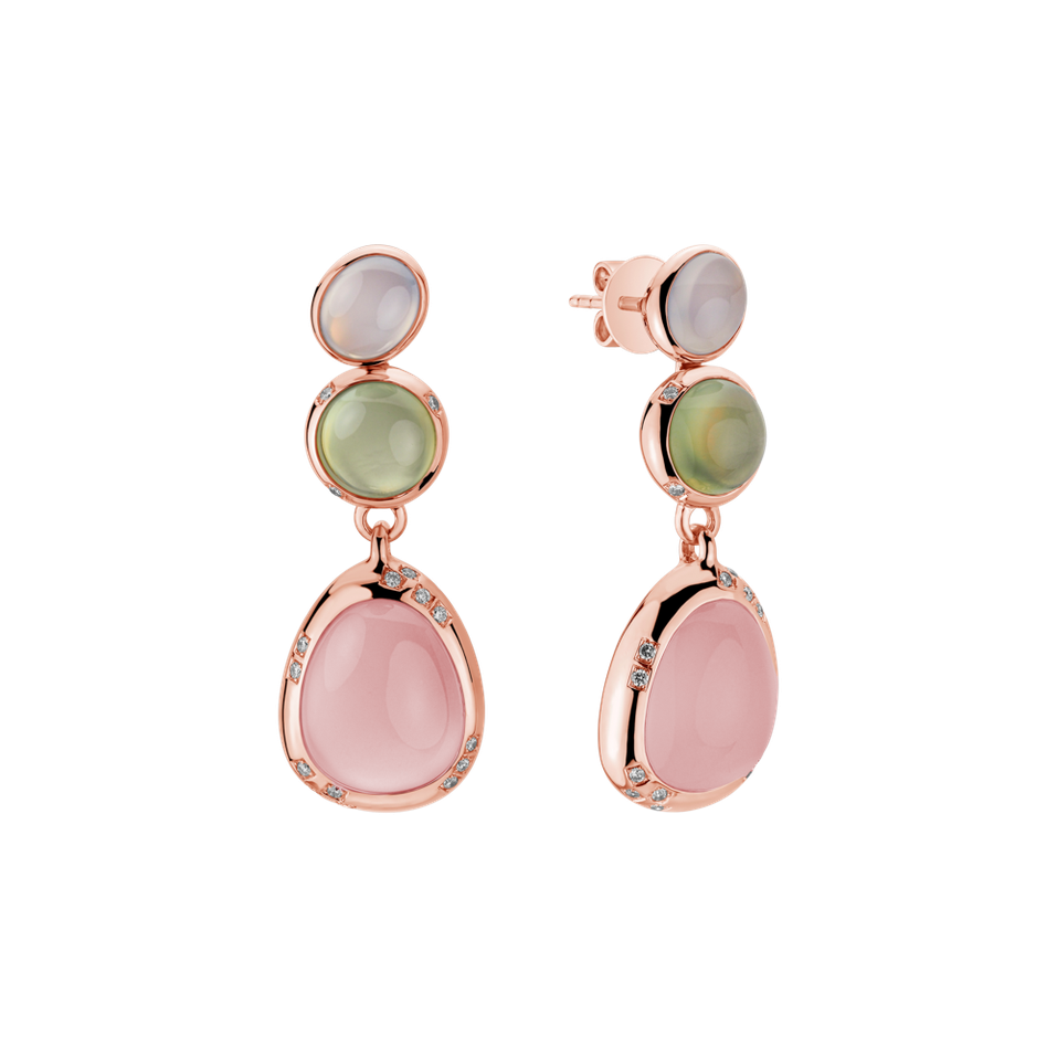 Náušnice s diamantmi a drahokamami Arabic Glam