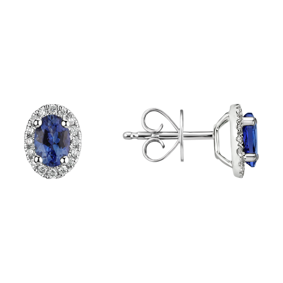 Náušnice s tanzanitom a diamantmi Imperial Allegory