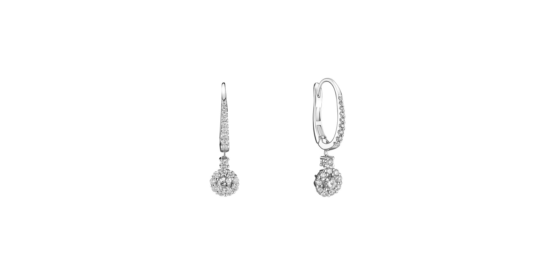 Náušnice s diamantmi Floral Spark