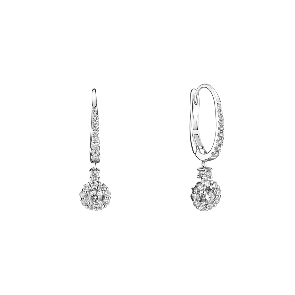 Náušnice s diamantmi Floral Spark