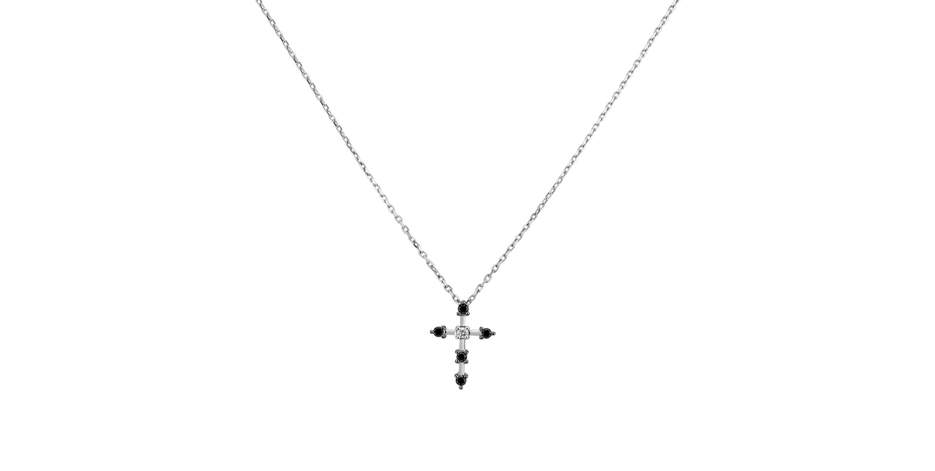 Náhrdelník s diamantmi Glittering Cross