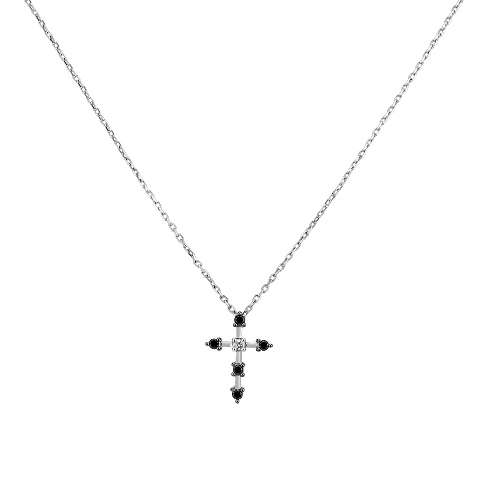 Náhrdelník s diamantmi Glittering Cross