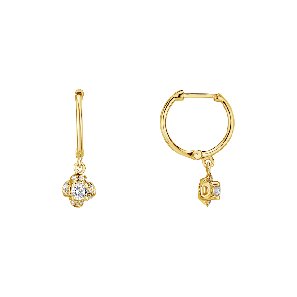 Náušnice s diamantmi Brilliant Petals