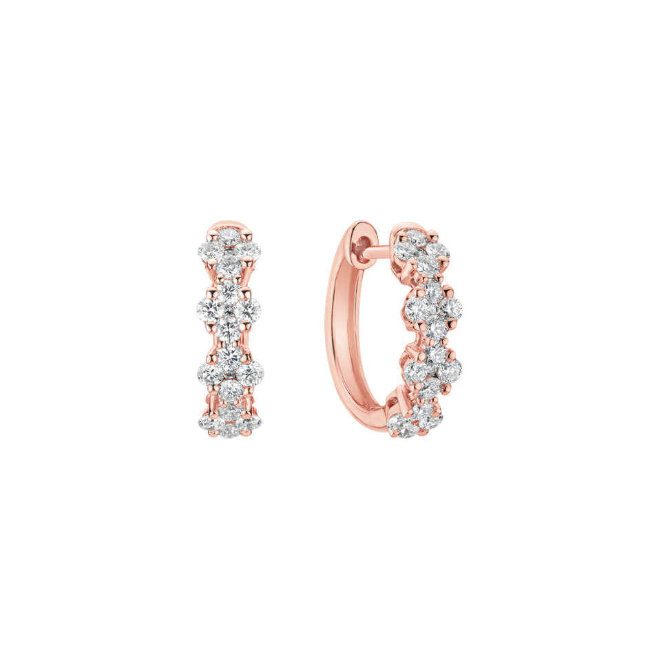 Náušnice s diamantmi Gilded Aura