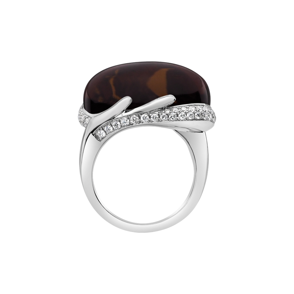 Prsteň s quartzom a diamantmi Gem Miracle