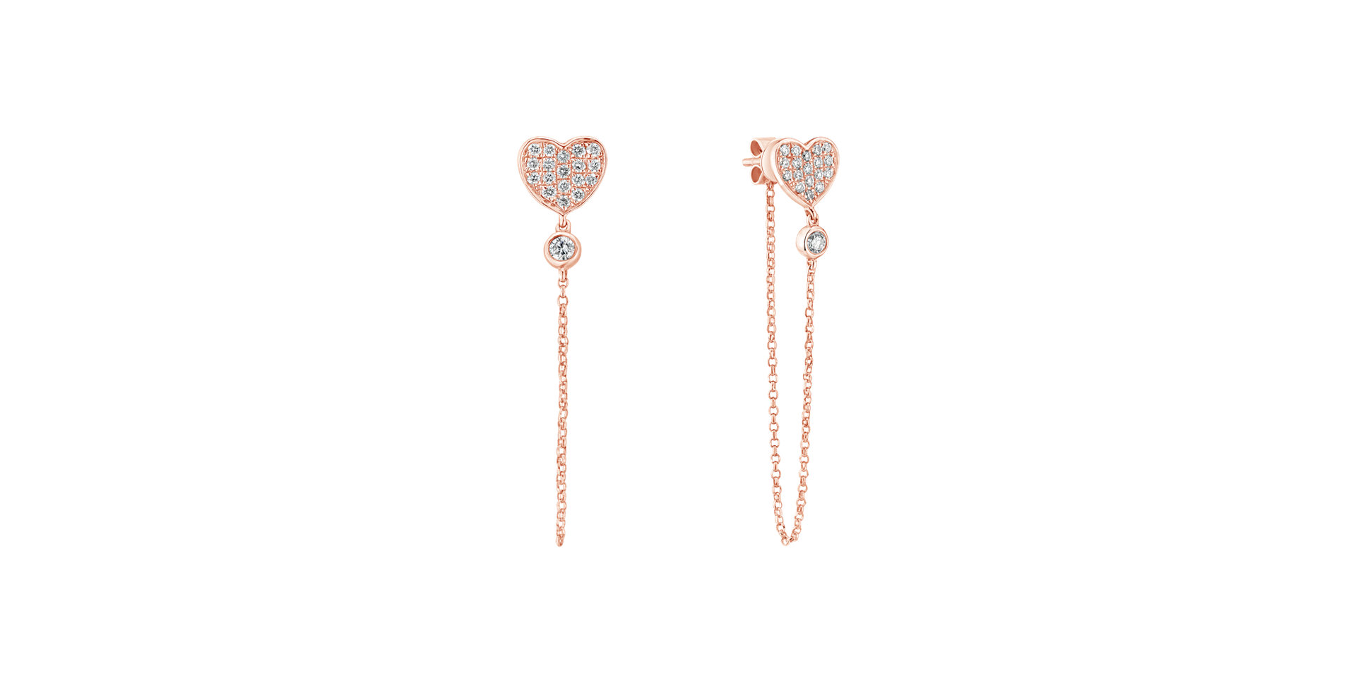 Náušnice s diamantmi Blush Romance