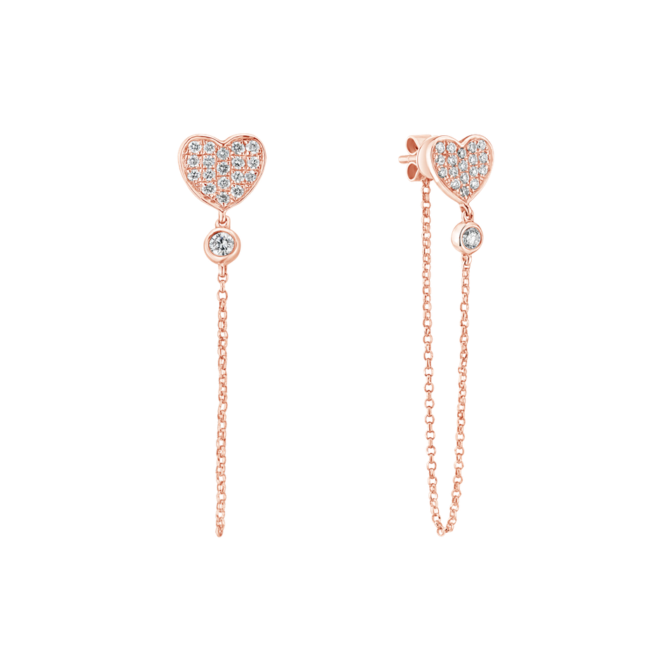 Náušnice s diamantmi Blush Romance
