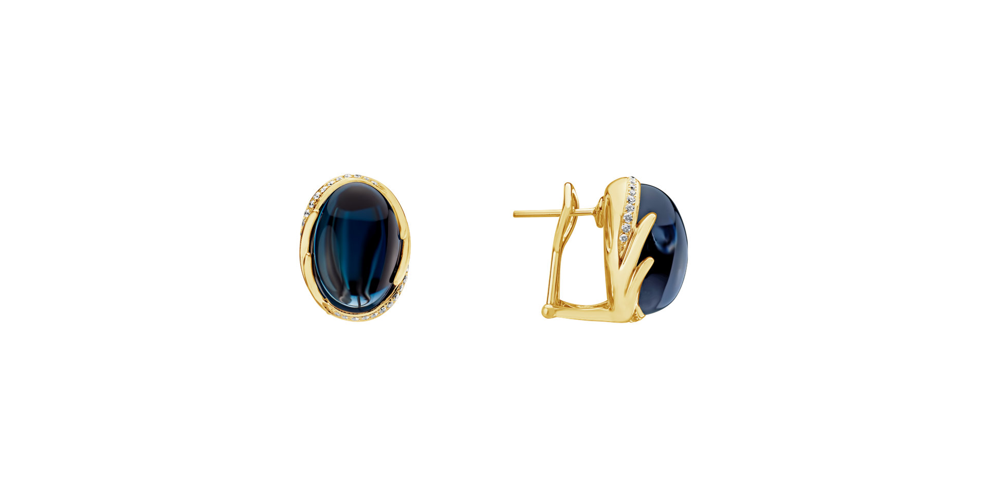 Náušnice s topásom a diamantmi Mystic Blossom