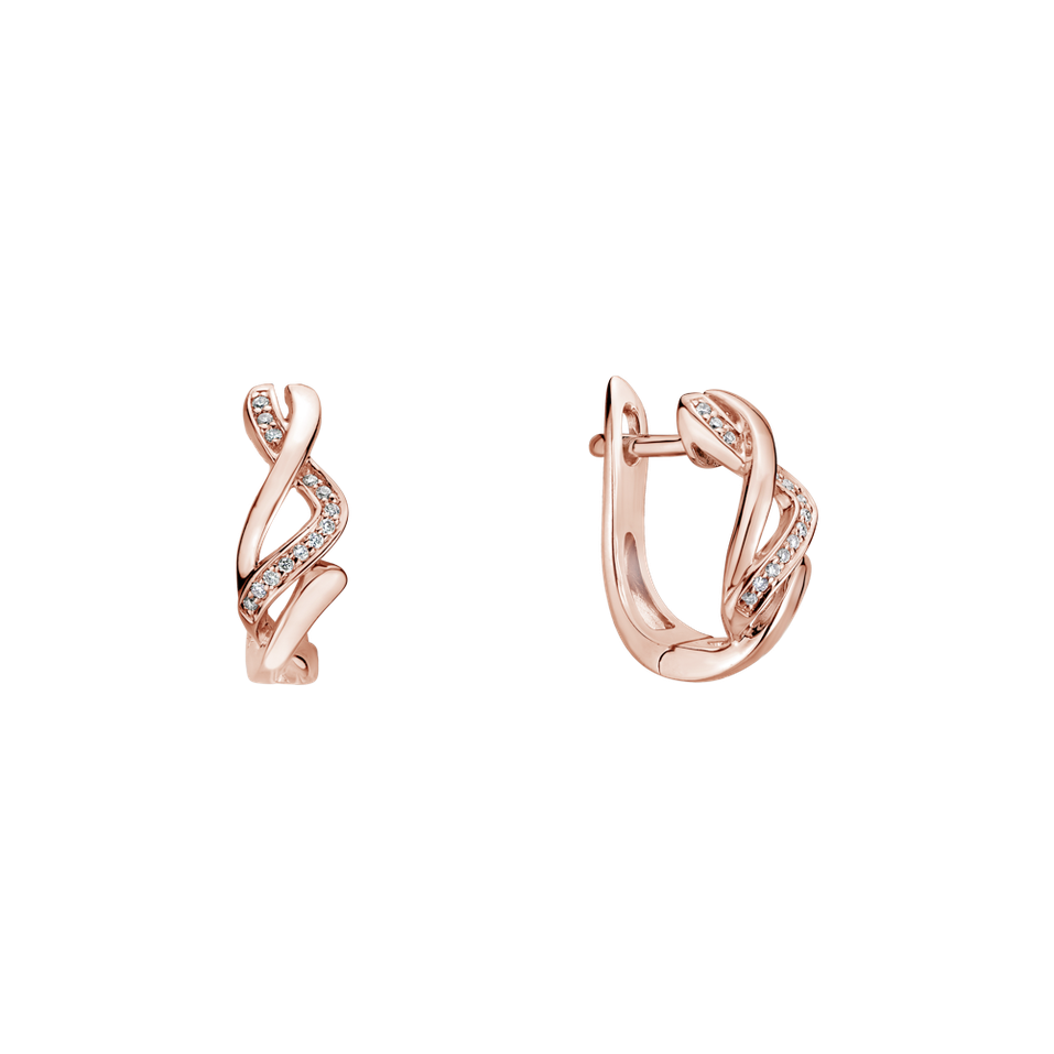 Náušnice s diamantmi Joyful Ribbon