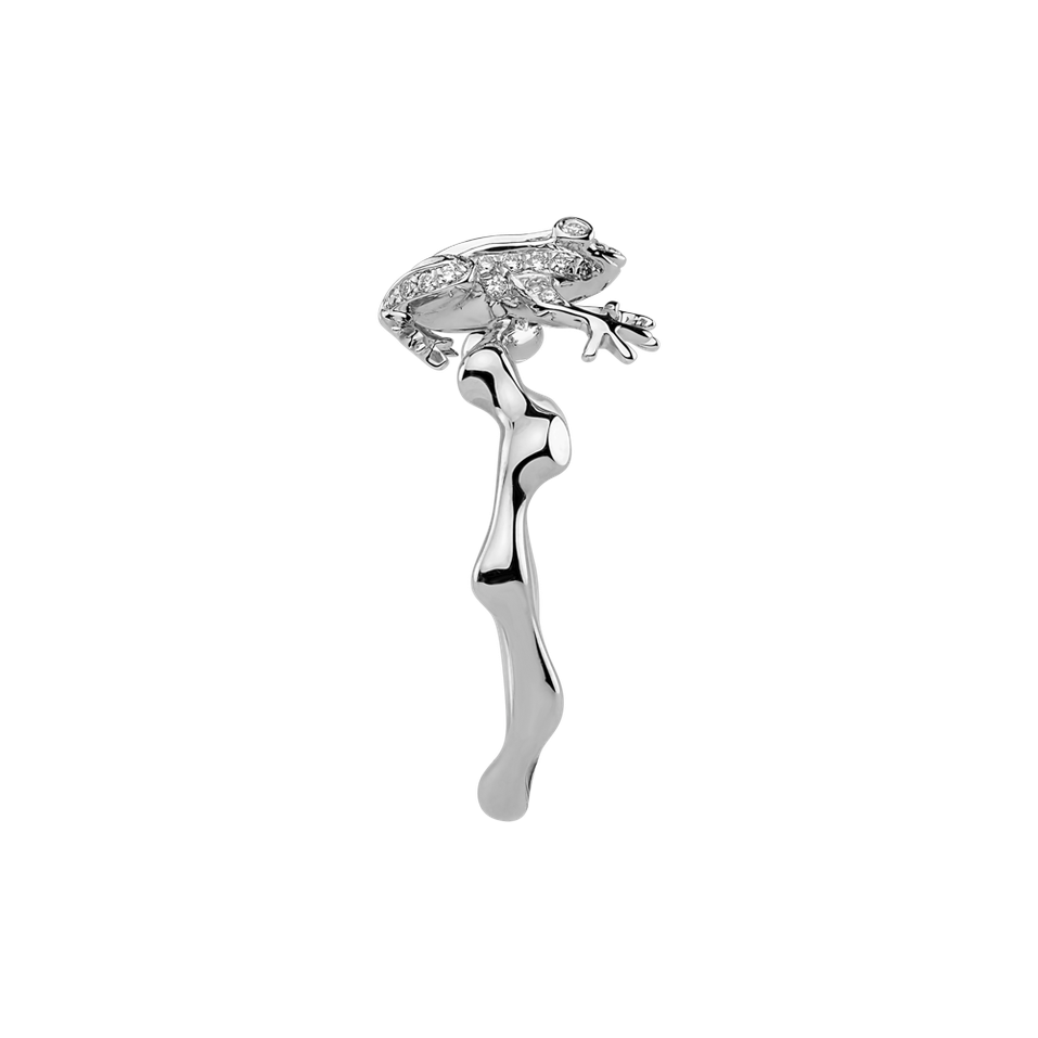 Prsteň s diamantmi Noble Frog