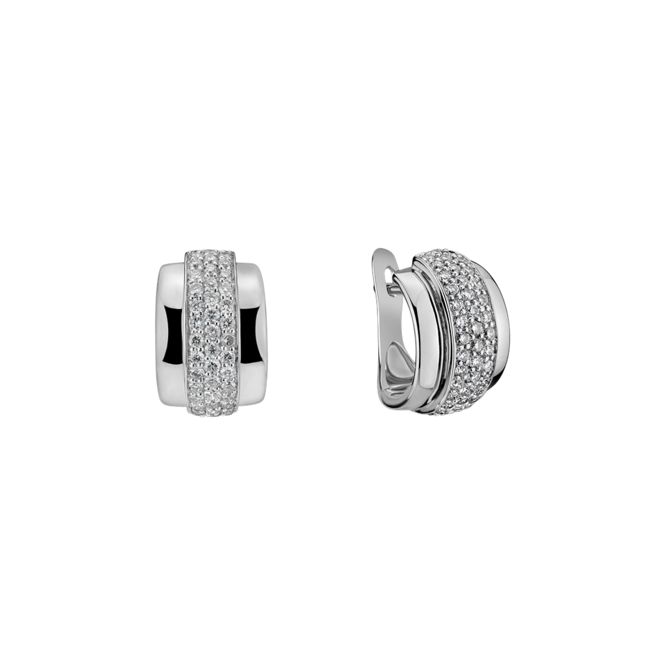 Náušnice s diamantmi Snowfire