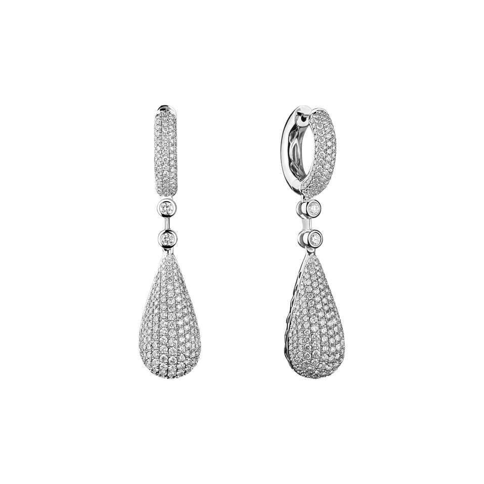 Náušnice s diamantmi Festive Drops