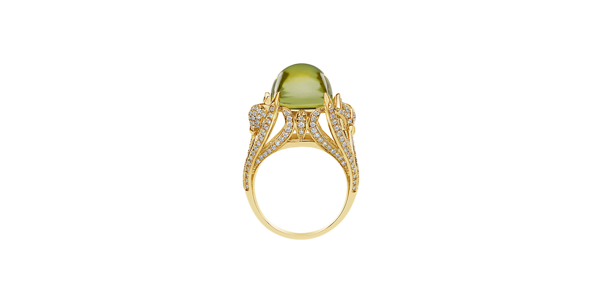 Prsteň s quartzom a diamantmi Fascinating Ladyship