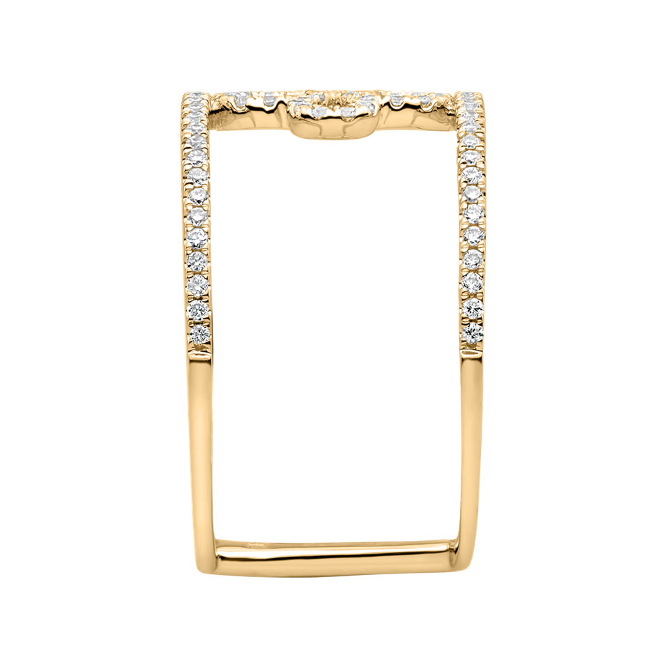 Prsteň s diamantmi Gorgeous Flower