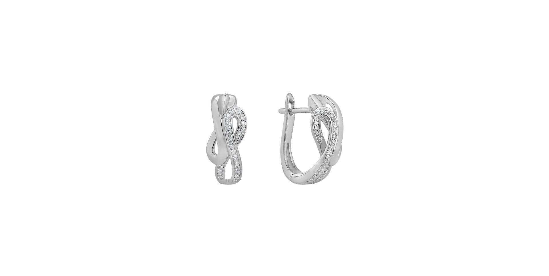 Náušnice s diamantmi Double Infinity