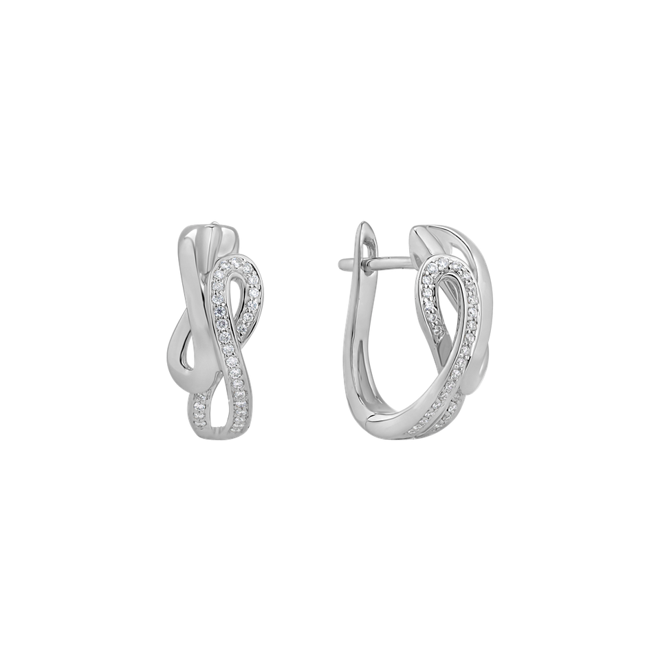 Náušnice s diamantmi Double Infinity