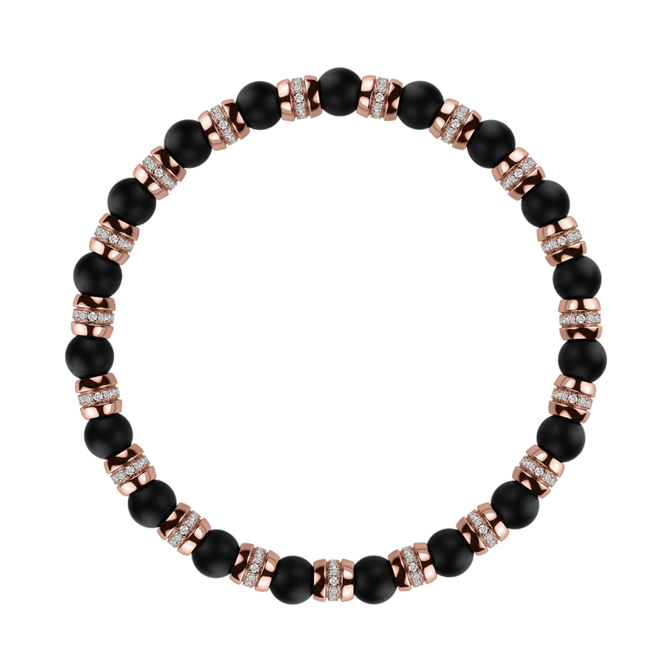 Náramok s diamantmi a achátmi Essential Shine